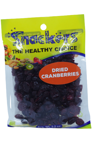 SNACKERS DRIED CRANBERRIES 3.2OZ
