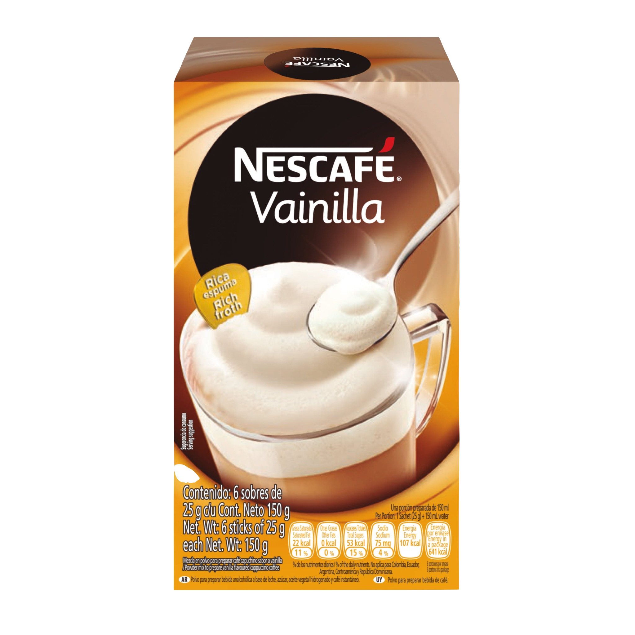 NESCAFE CAPPUCCINO VANILLA 6CT