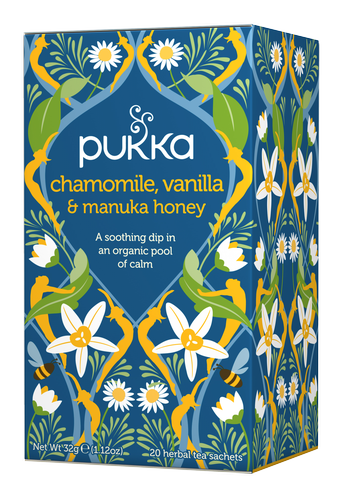 PUKKA CHAMOMILE VANILLA & MANUKA HONEY TEA 20CT