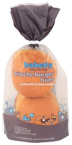 BAKERLY BRIOCHE BURGER BUNS 7.05 OZ