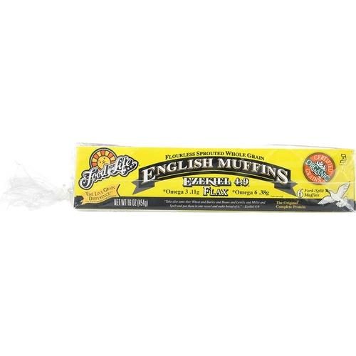 FOOD4L FLAX ENGLISH MUFFINS 16OZ