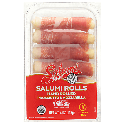 SALUMI ROLLS PROSCIUTTO MOZZ 4 OZ