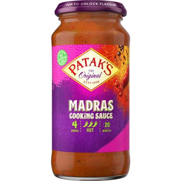 PATAKS MADRAS CURRY SAUCE 450G