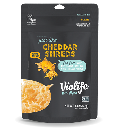 VIOLIFE JUST LIKE CHEDDAR SHREDS 8 OZ.