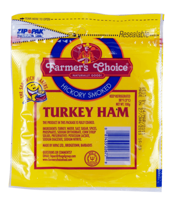 FARMERS CHOICE SLICED TURKEY HAM 100G
