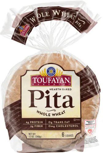 TOUFAYAN WHOLE WHEAT PITA BREAD 12OZ
