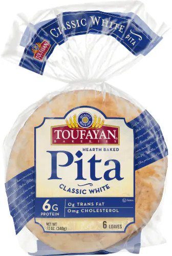 TOUFAYAN WHITE PITA BREAD 12OZ