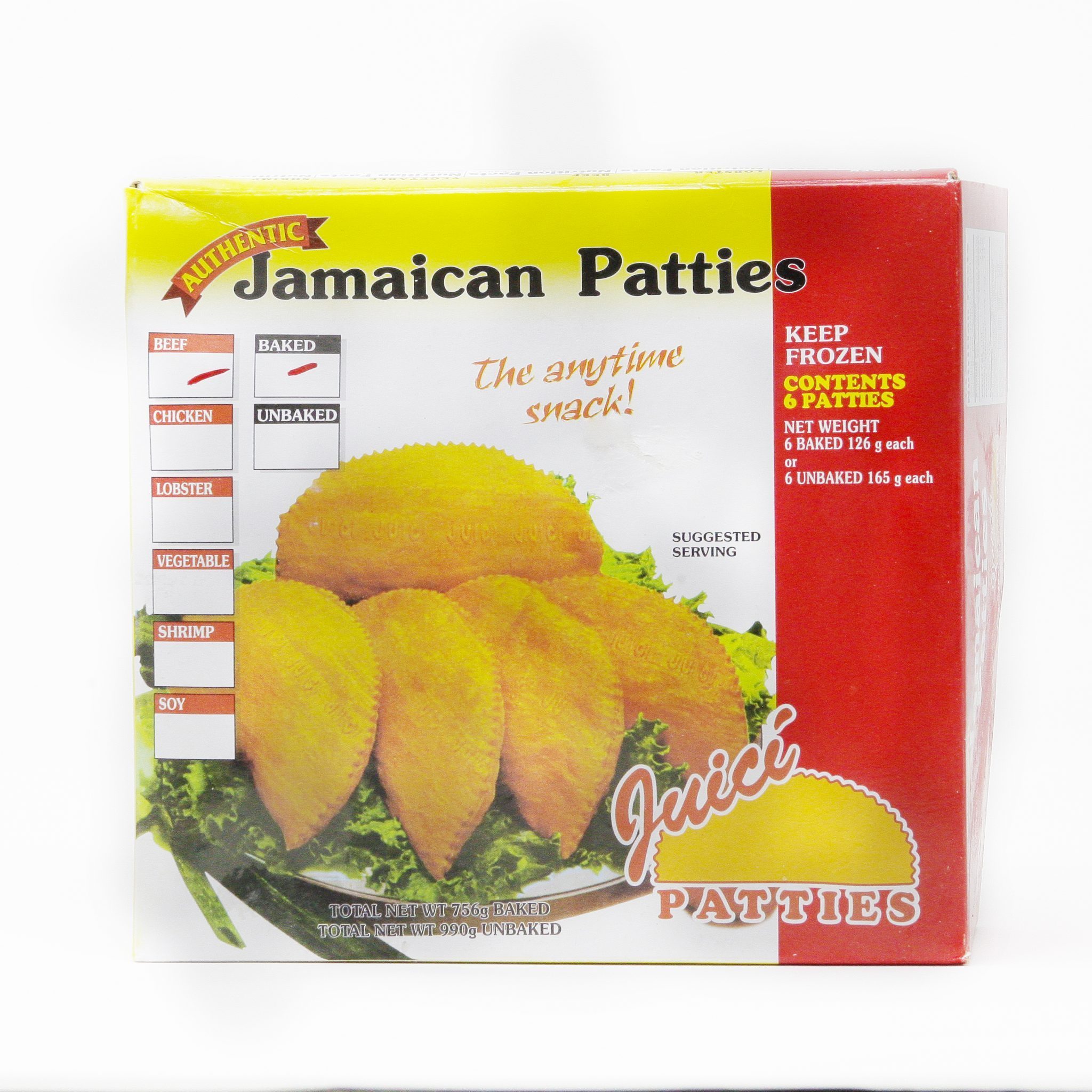 JUICI BEEF JAMAICAN PATTIES 756G