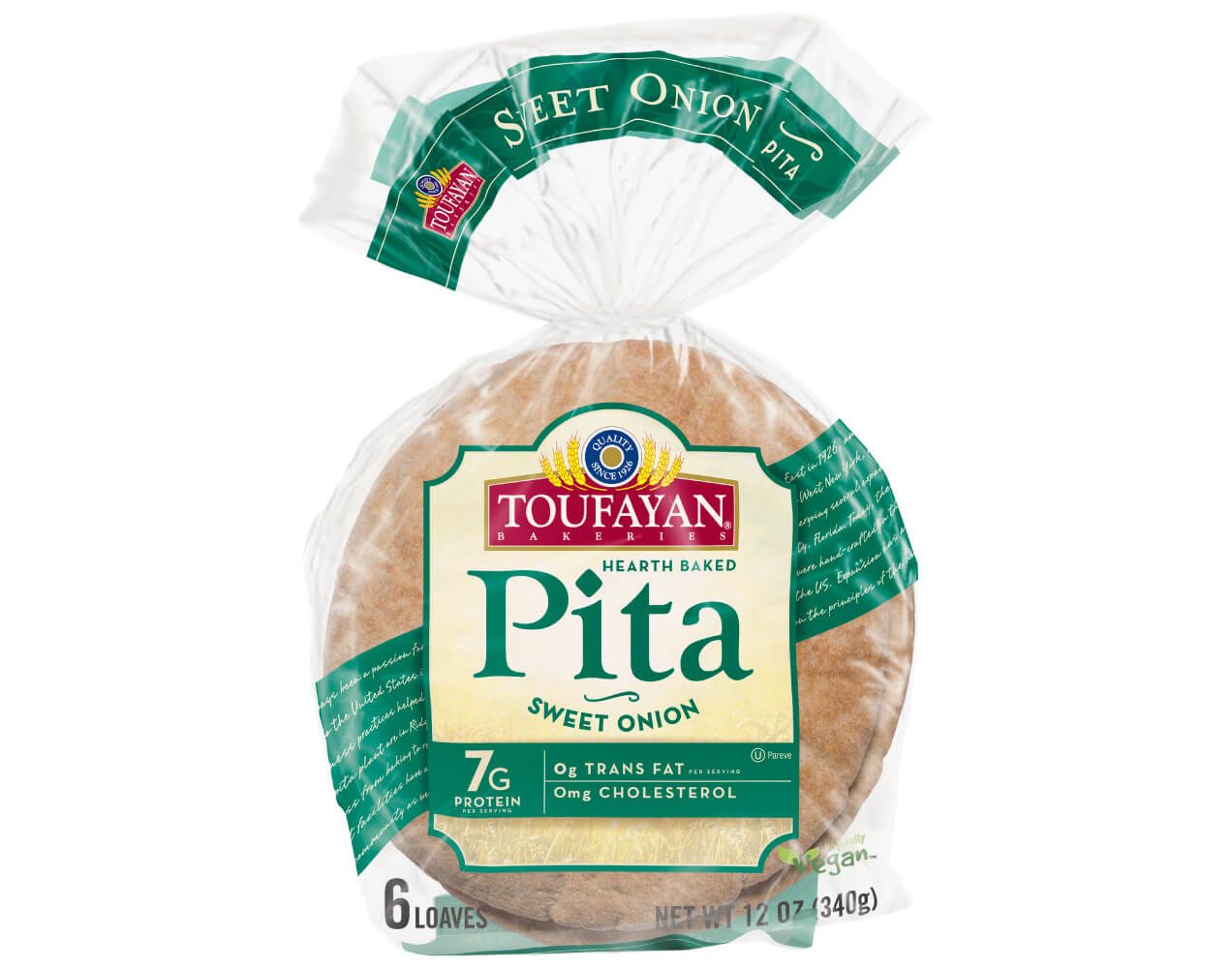 TOUFAYAN SWEET ONION PITA 12 OZ