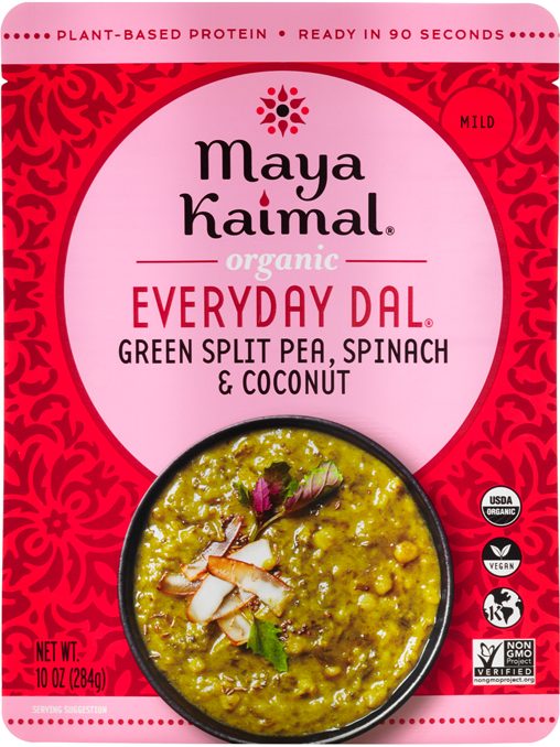 MAYA KAIMAL GREEN PEAS SPINACH COCONUT DAL 10OZ
