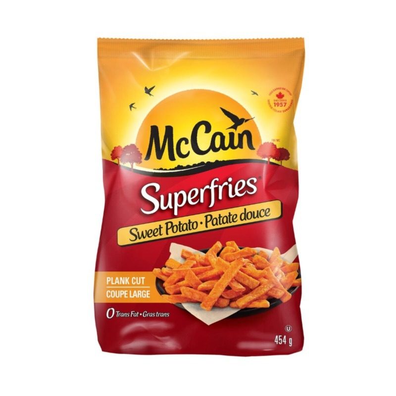 MCCAIN SWEET POTATO PLANK CUT SUPERFRIES 454G
