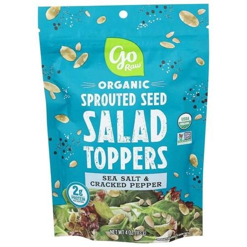 GO RAW SEA SALT CRACKED PEPPER SALAD TOPPER 4OZ