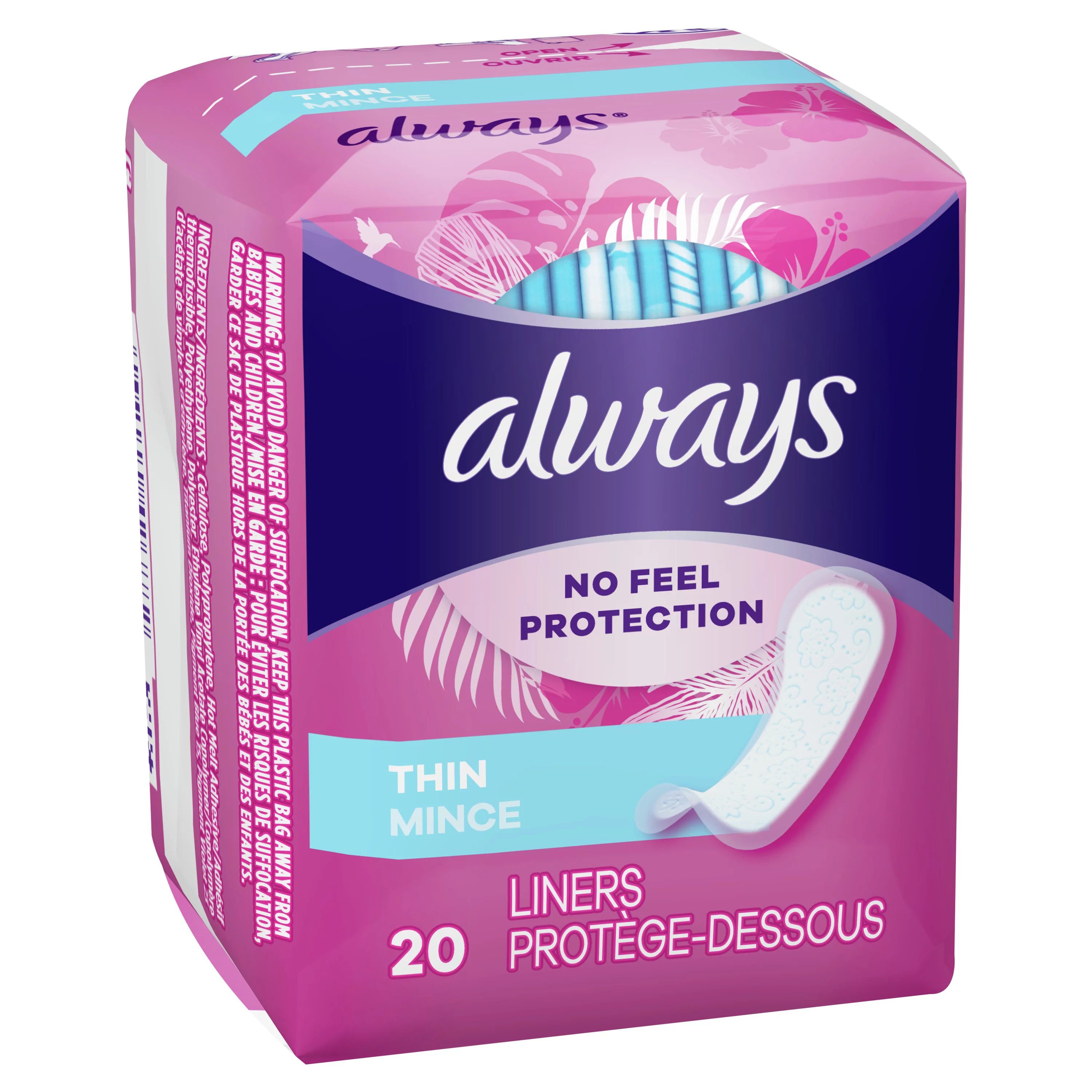 ALWAYS THIN LINERS 20CT