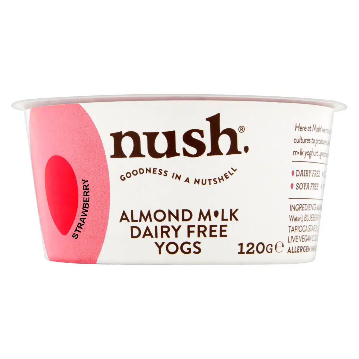 NUSH ALMOND YOG STWBRY 120G
