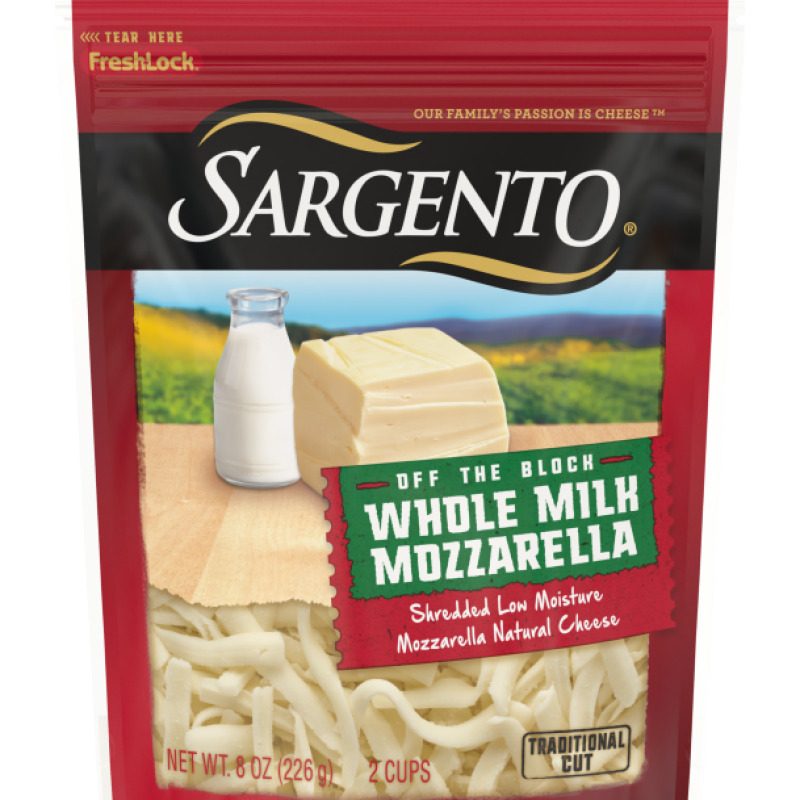 SARGENTO WHL MLK MOZZ SHRD 8OZ