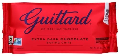 GUITTARD 63% EXTRA DARK CHOCOLATE BAKING CHIPS 11.5OZ