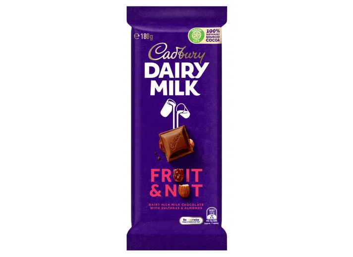 CADBURY FRUIT & NUT 180GM