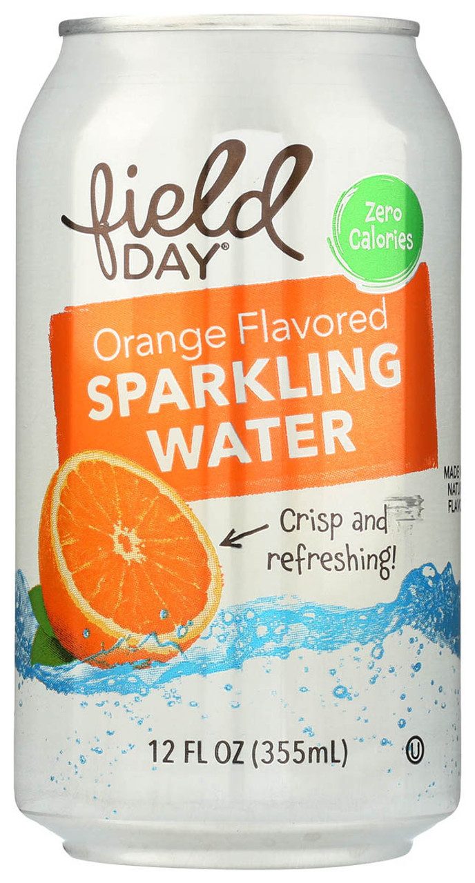 FIELD DAY ORANGE SPARKLING WATER 12OZ