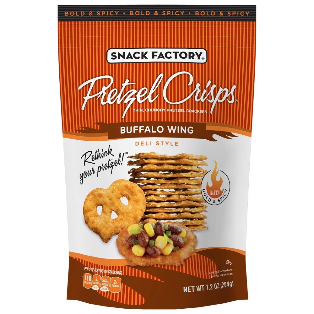 SNACK FACTORY BUFFALO WING PRETZEL CRISPS 7.2OZ