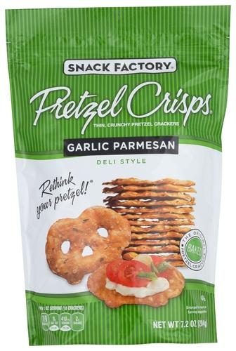 SNACK FACTORY GARLIC PARMESAN PRETZEL CRISPS 7.2OZ