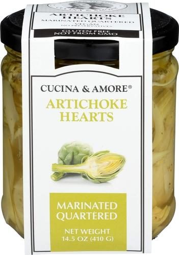 CUCINA & AMORE ARTICHOKE HEART QUARTERS 14.5OZ