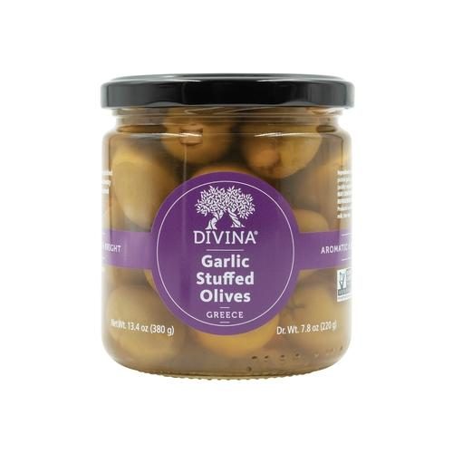 DIVINA OLIVES STUFFED W GARLIC 7.8OZ