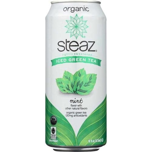STEAZ TEA ICD GRN MNT ORG 16OZ