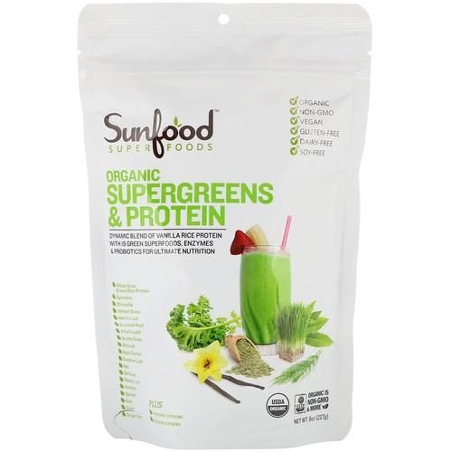 SUNFOOD SUPERGREENS PROTEIN 8OZ