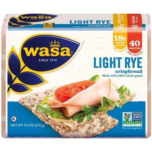 WASA LITE RYE CRISPBREAD 9.5OZ