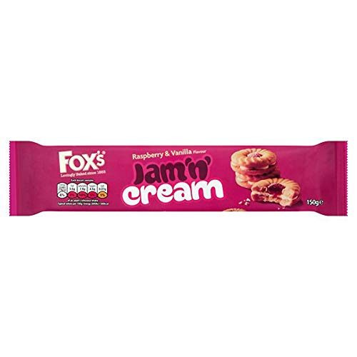 FOXS RASPBERRY & VANILLA JAM N CREAM 150G