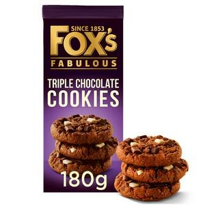 FOXS TRIPLE CHOC COOKIES 180G