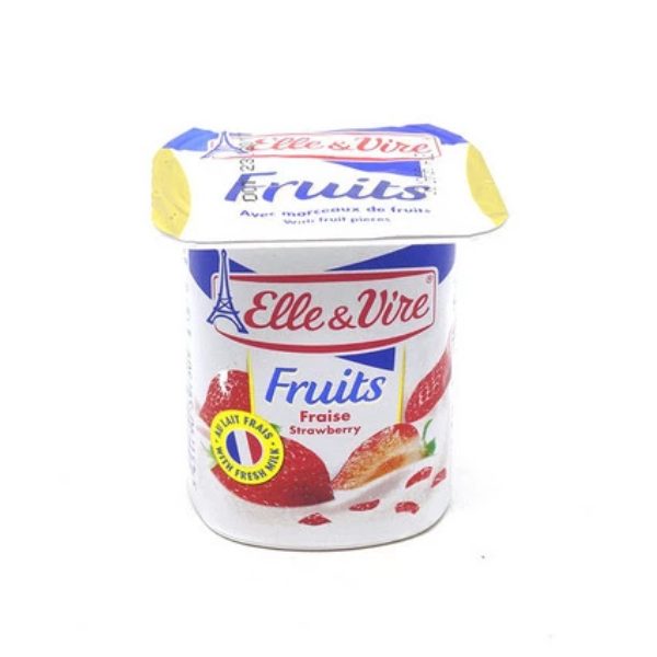 E&V STRAWBERRY FRUITS YOGURT 125G