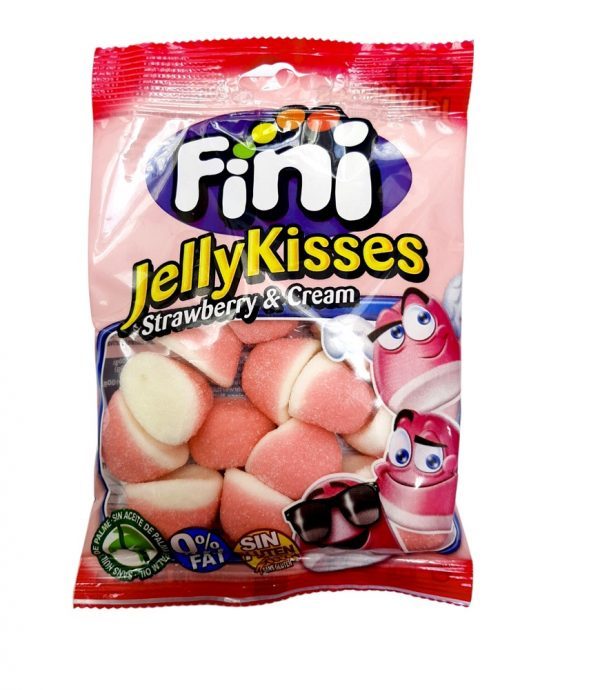 FINI JELLY KISSES STRAWBERRY & CREAM 100G