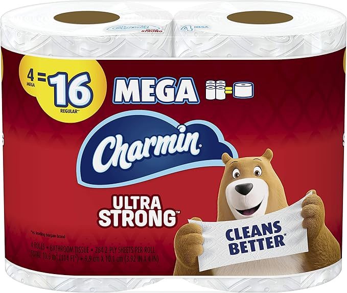 CHARMIN ULTRA STRONG 4 MEGA ROLLS